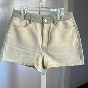 Color Block High Rise Shorts